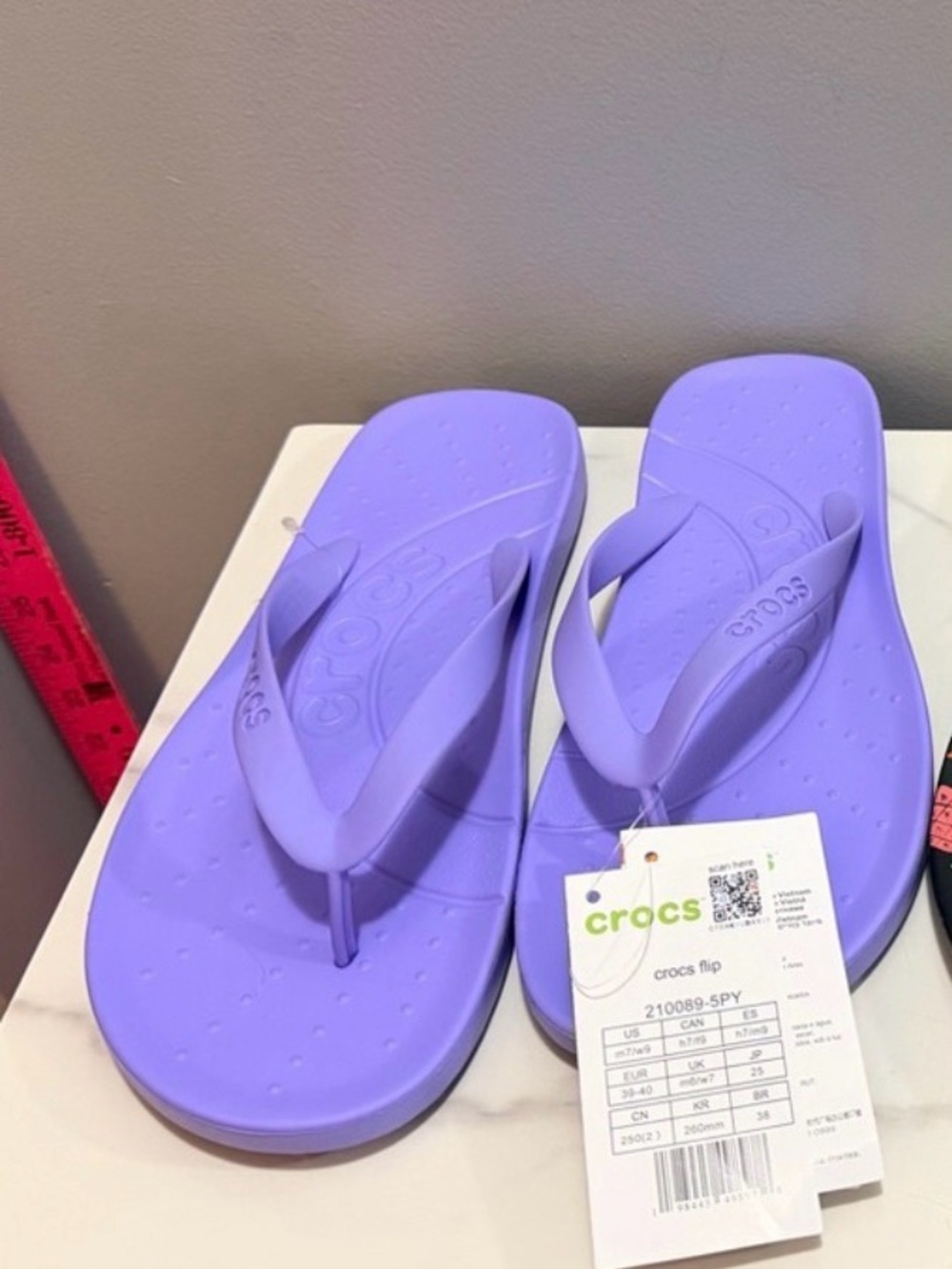 CROCS Women's Lavender Flip Sandals size 10